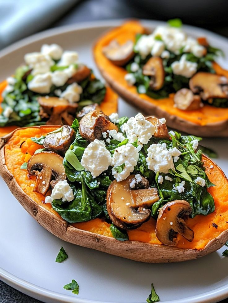 Stuffed Sweet Potatoes with Spinach: Easy & Healthy